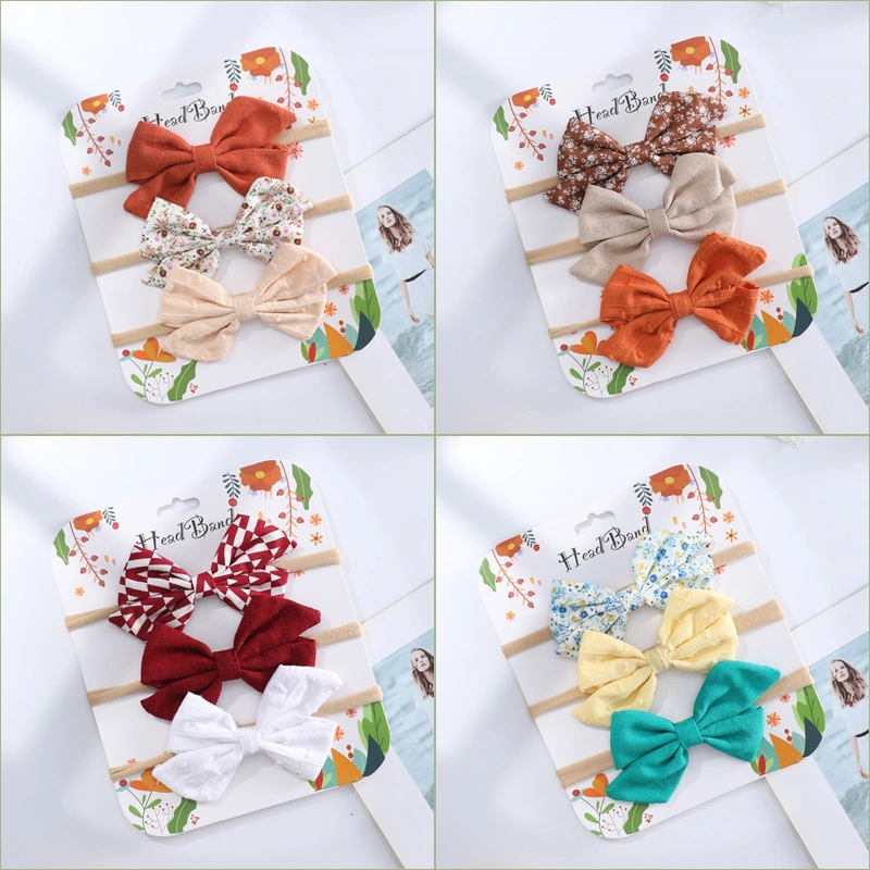 Wholesale Handmade Baby Hair Accessories Set Soft Baby Headband