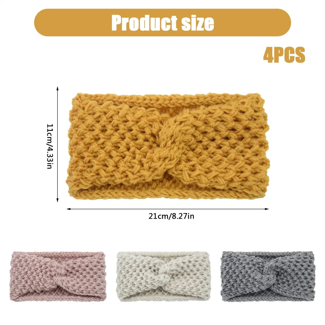 Hot Selling Crochet Stretchy Hair Band Knit Ear Warmer Headband Soft Warm Womens Knitted Headband