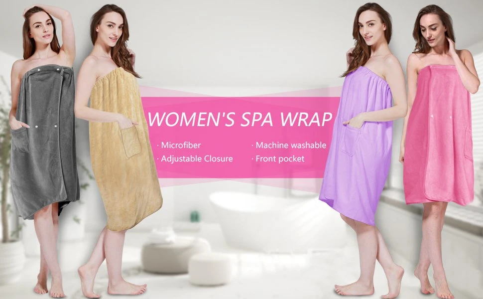 Microfiber SPA Sexy Bath Towel Dress Wrap for Women