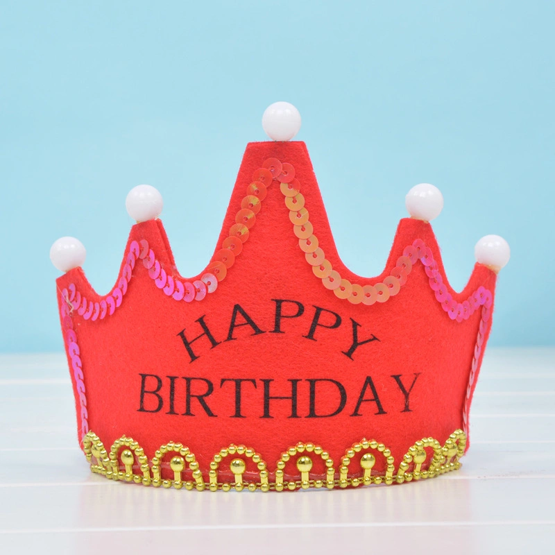 Festival Happy Birthday Hat Christmas Gifts LED Crown Hat Birthday Hat