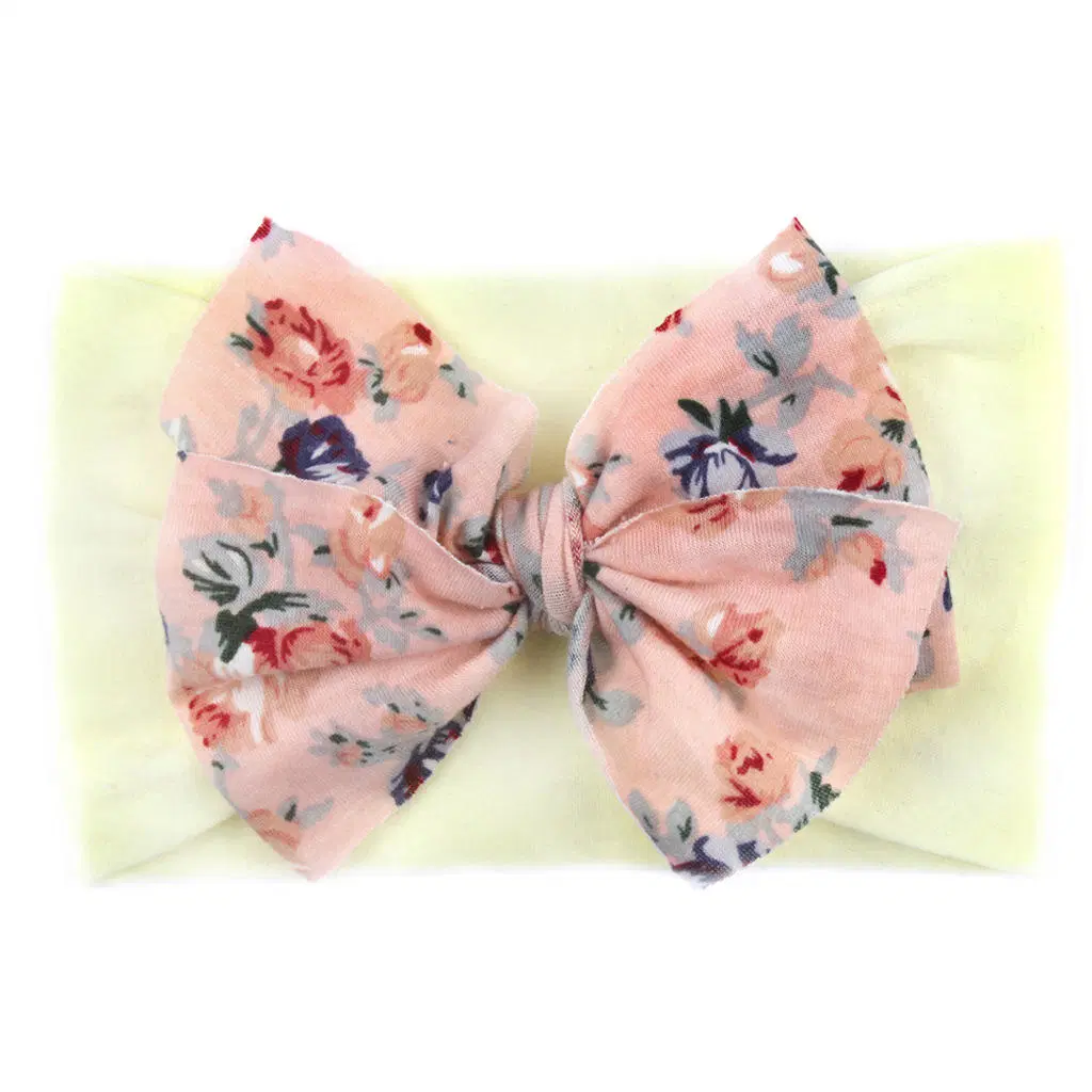 Wholesale Custom Toddler Baby Boutique Ribbon Hair Bows Big Bowknot Cheap Hair Accessories Bow Headband with Dots