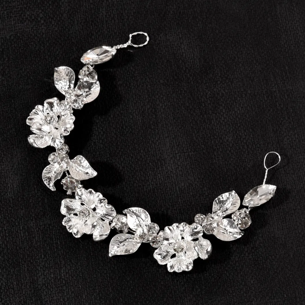 Crystal Flower Leaf Hair Hoop Alloy Headband