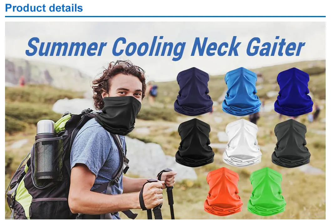 Customized Multifunction Cycling Neck Gaiter Seamless Tube Polyester Bandana Face Scarf Balaclava Headband