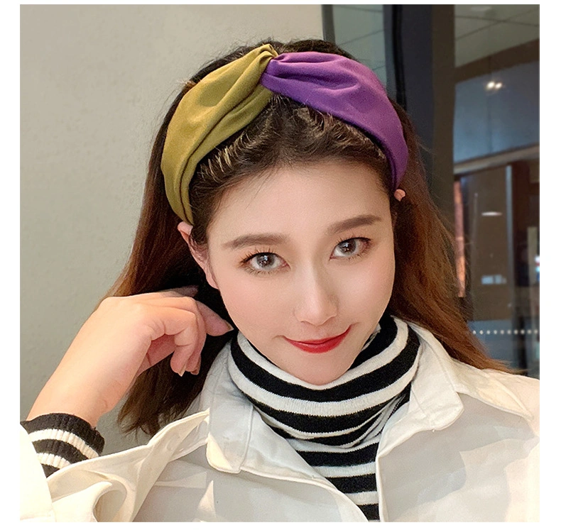 Purple Headband Female Korean Female Face Sponge Spring New Bow Headband