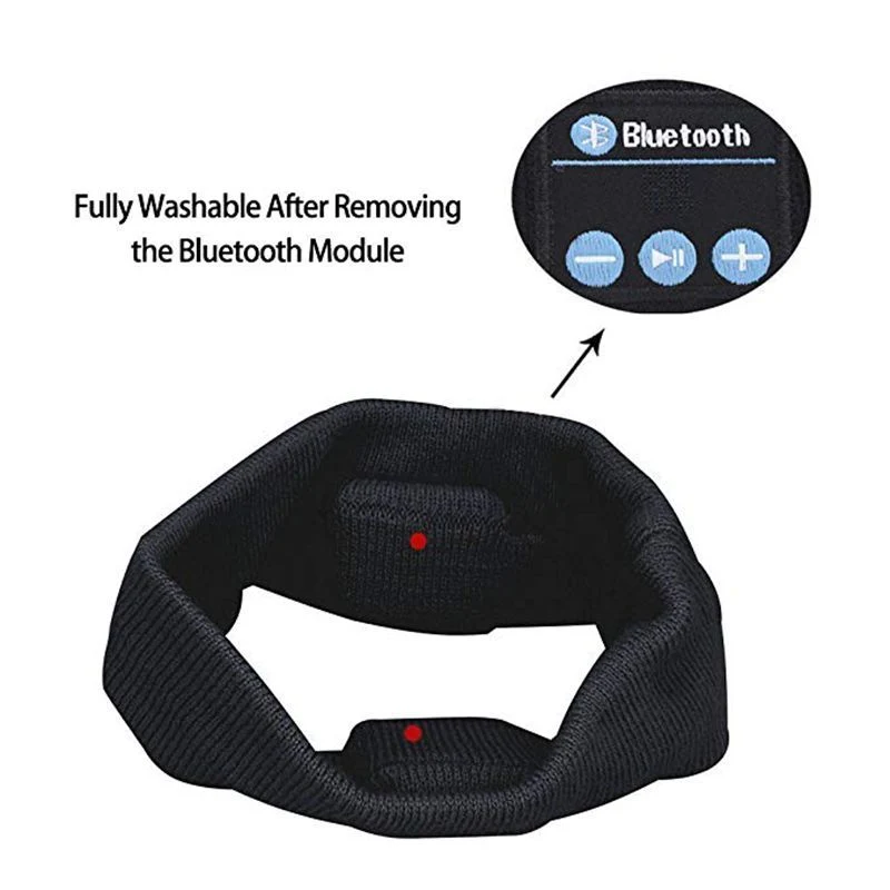 Men Women Stereo Running Jogging Headband with Music Hands-Free Bt Headset