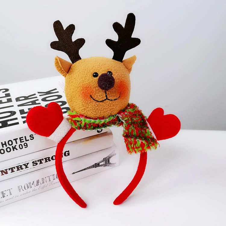 Hot Selling Custom Plush Moose Snowman Toy Headband for Christmas Gift