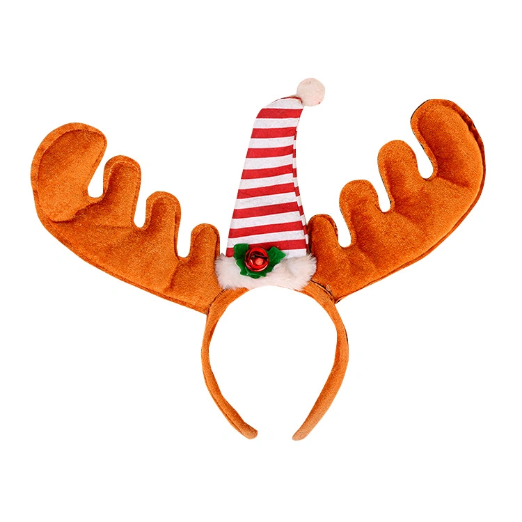 Hot Selling Custom Plush Moose Snowman Toy Headband for Christmas Gift