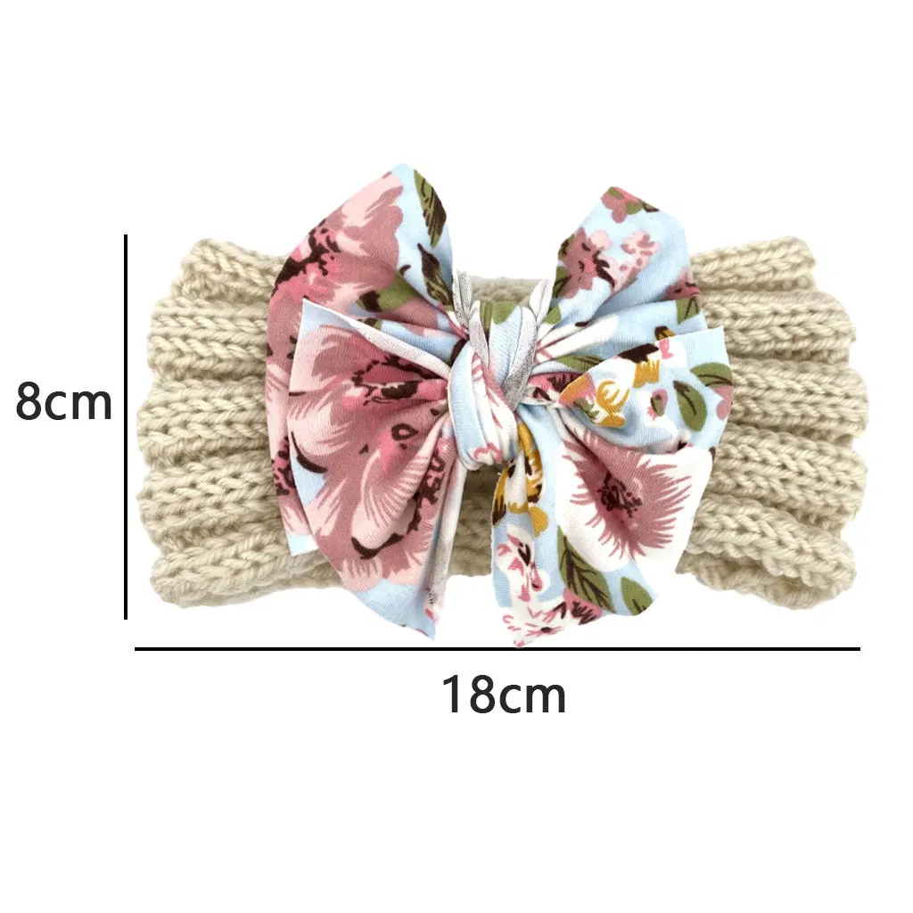 Customized Headbands for Women Warm Girl Fashion Bowknot Baby Headbands Kids Newborn Baby Hair Accessories Handmade Bow Headband