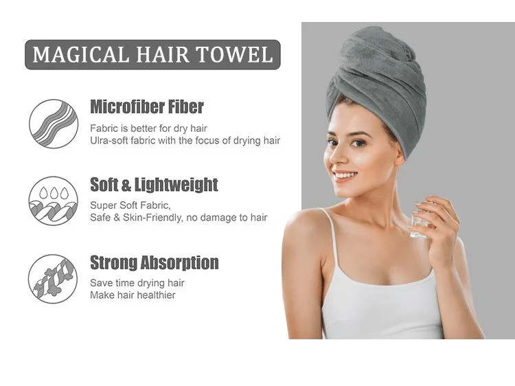 Microfiber Head Towels Wrap for Women Curly Hair Care Drying Towel Turban