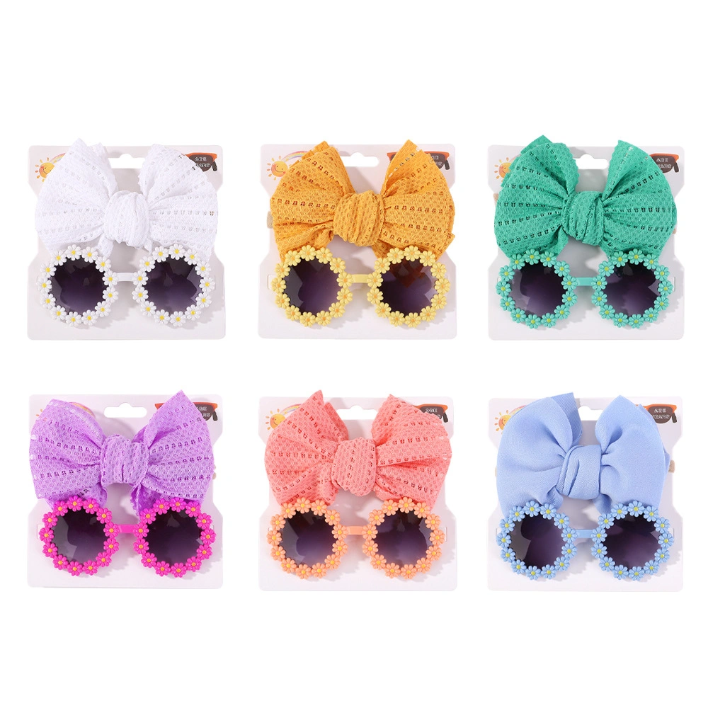 Fashion Print Knot Sun-Proof Sunglasses for Kids Sunglasses with Headbands