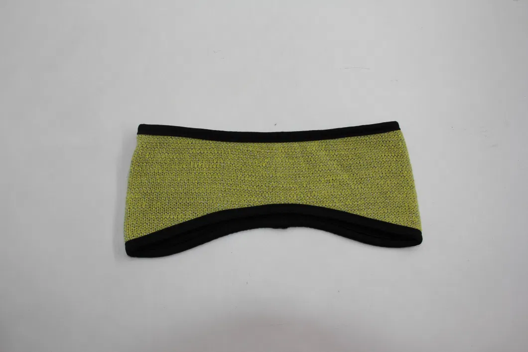 Knitted Headband with Acrylic and Reflective Yarn, Piping on The Edge Double Layer