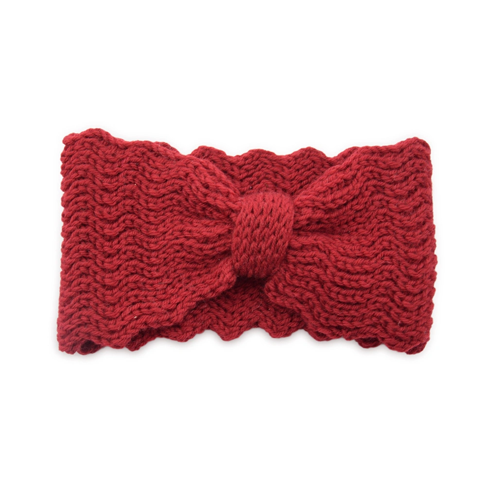 United States Cross-Border Wide Edge Knitted Wool Headdress Elastic Warm Cross Hair Band Fashion Versatile Solid Color Head Cover Headband