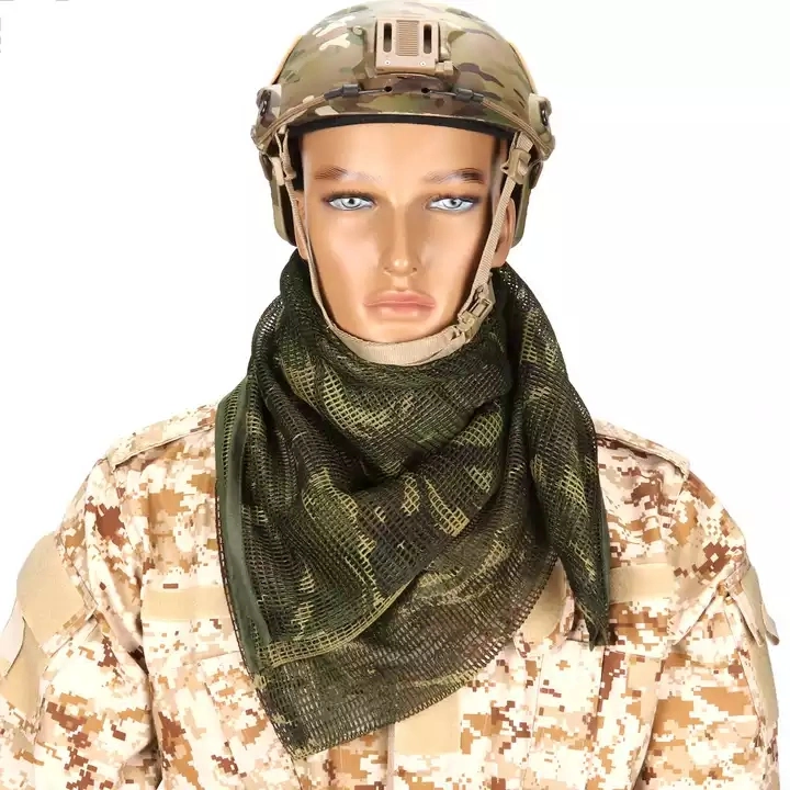 Camouflage Large Net Scarf Shawl Anti-Sunshine Tactical Multi-Purpose Headscarf