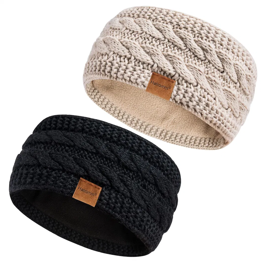 New Winter Plus Velvet Hair Accessories Woolen Knitted Hairbands Warm Sports Headbands