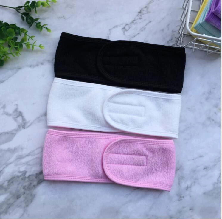 Women Face Wash Makeup Coral Fleece Elastic Soft Cross Headband