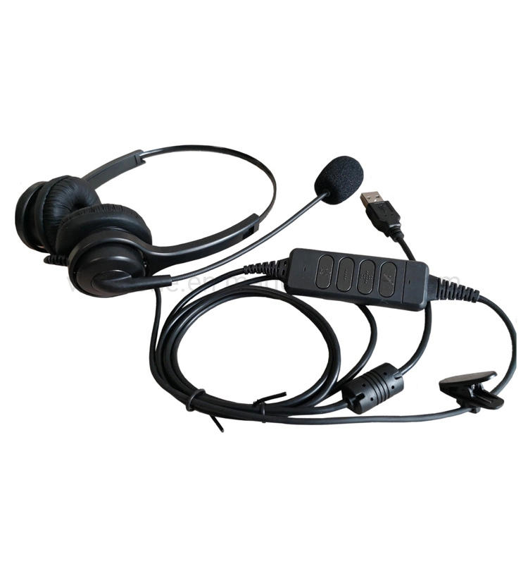 USB Computer Telephone Headset Telephone Binaural Call Center USB Noise Canceling Headset