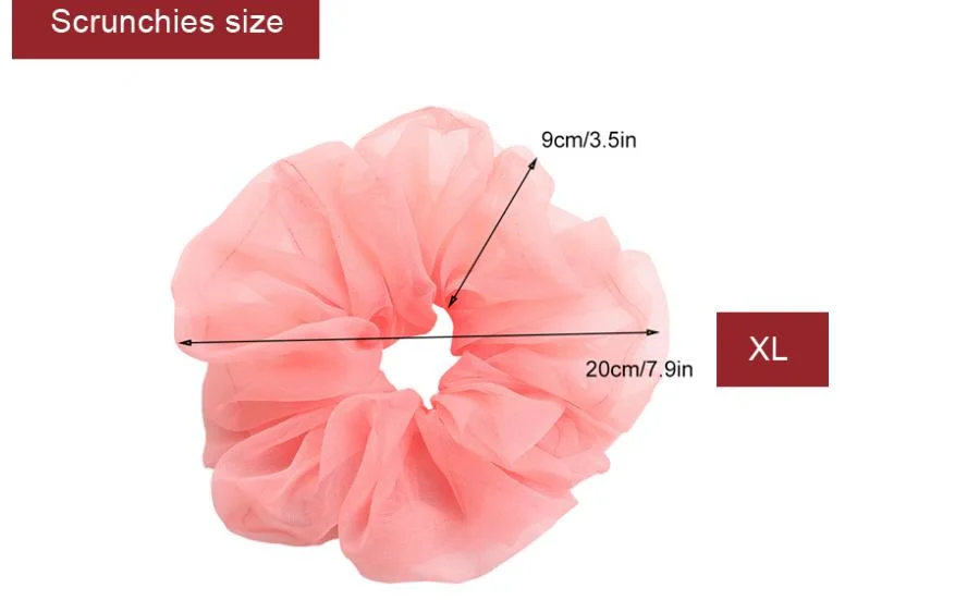 Custom Extra Large Silk Satin Scrunchies -Hair Band