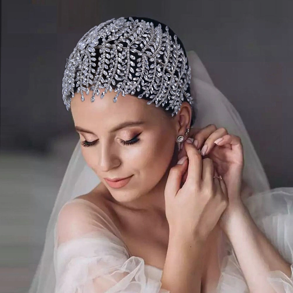 Yp129 Bridal Wedding Accessory Rhinestone Versatile Headband Wide-Brimmed Headdress