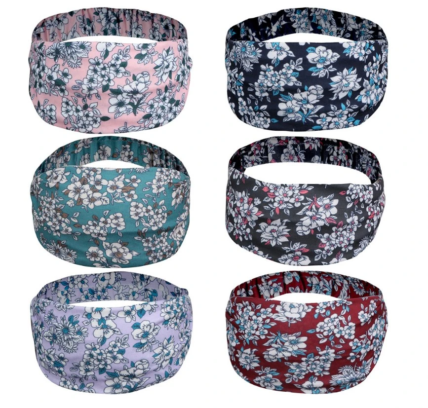 Elastic Printed Headscarf Ladies Sports Sweat-Absorbent Fashion Atmospheric Headband