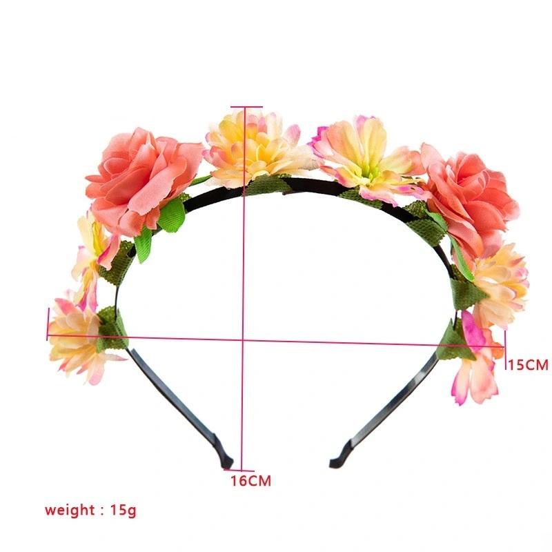 Fashion Artificial Flower Baby Hairband Rose Headband Flower Hair Accessories for Babies