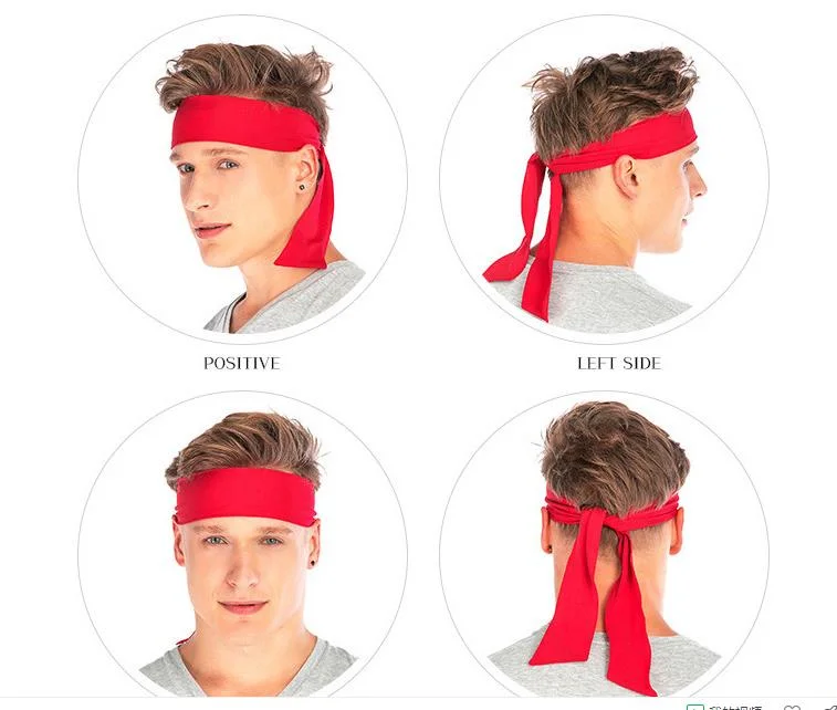 Tie Tennis Tie Headband Street Outdoor Sports Fitness Men and Women&prime;s Headband