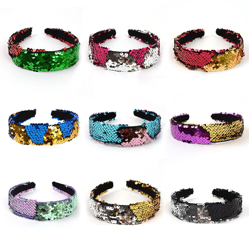 Mermaid Phosphorus Head Hoop Sequins Hair Band Shiny Headgear Laser Reflective Headbands