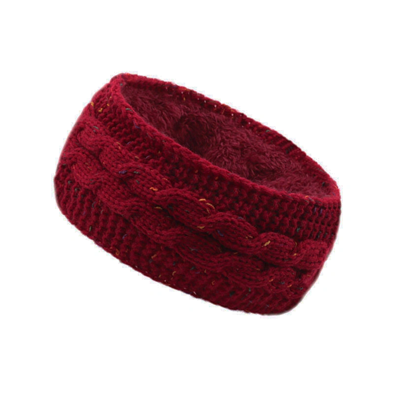 New Winter Plus Velvet Hair Accessories Woolen Knitted Hairbands Warm Sports Headbands