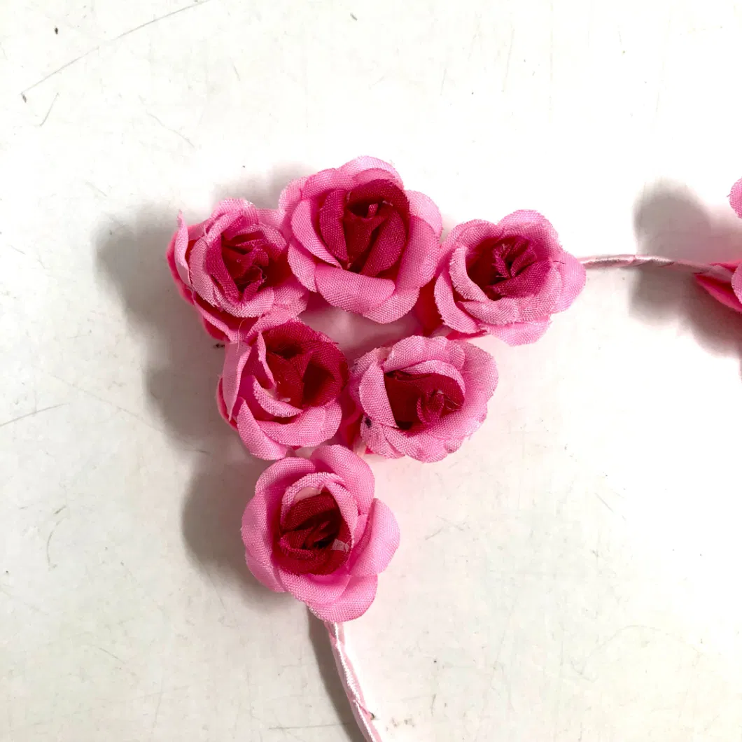 Pink Rose Hair Clasp Cute Flower Cat Ears Hair Band in Stock