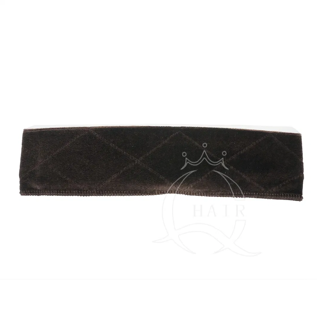 Hair Accessory Non-Slippery Silicone PU Coated Velvet Lace Stretchable Headband for Using Wigs