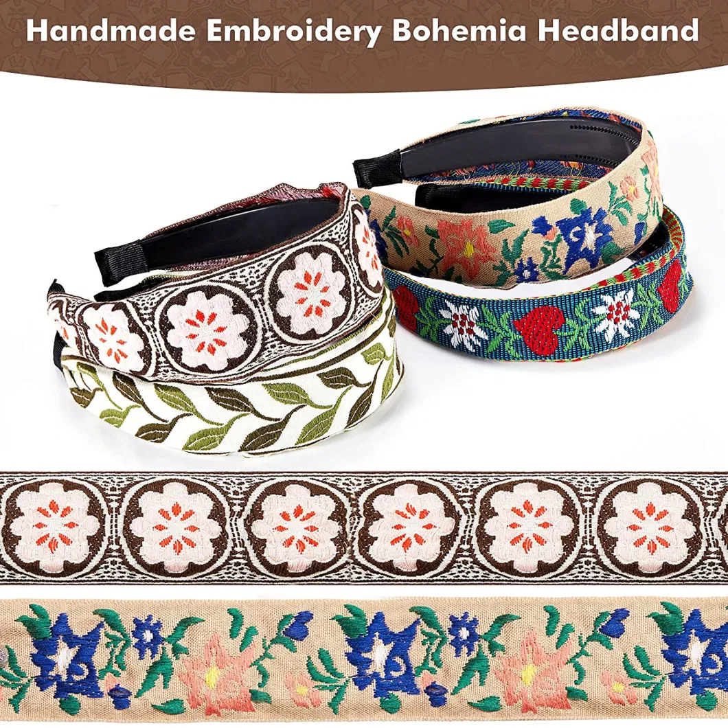 Wholesale Thin Hard Plastic Headband with Teeth Wide Headbands Vintage Ethnic Style Hair Band Padded Headband