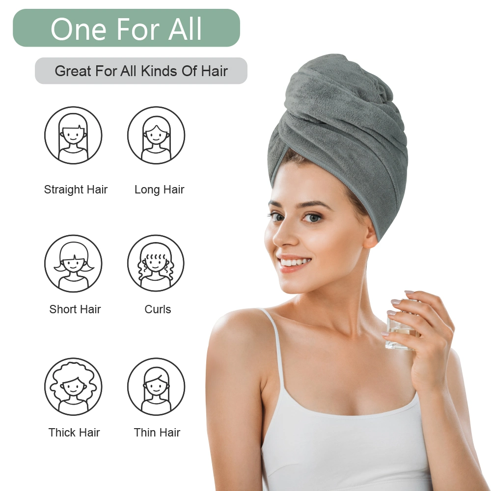 Microfiber Head Towels Wrap for Women Curly Hair Care Drying Towel Turban