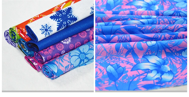 Custom Logo Fashion Printing Polyester Seamless Turban Silk Bandana Scarf Magic Hundred Headscarf