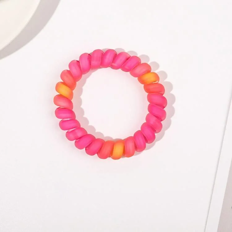 Telephone Wire Spiral Coil Hair Ties Elastic Hair Bands