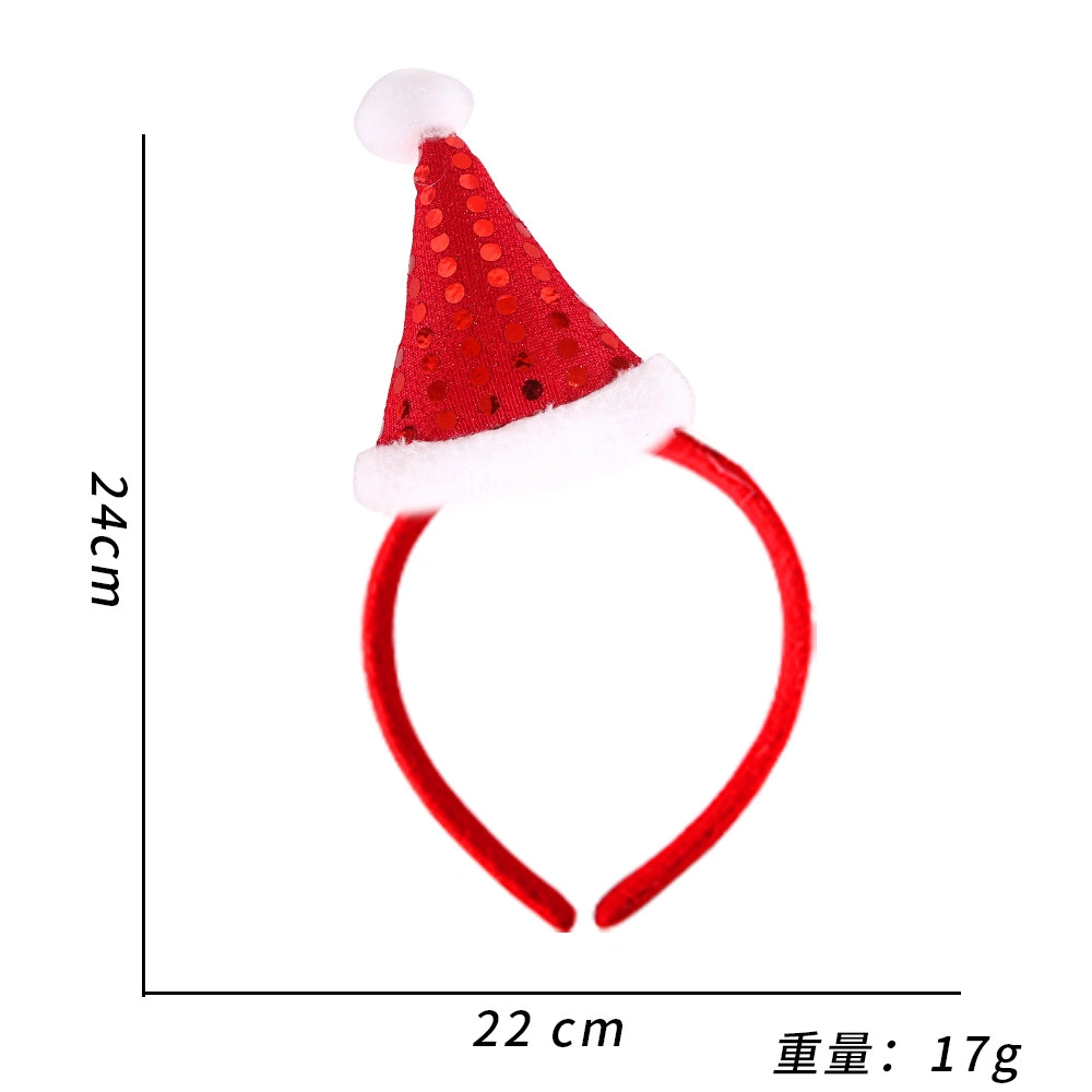 Christmas Headbands Elk Antlers Five-Star Headbands Christmas Decorations Children&prime;s Plastic Headbands Party Decorations