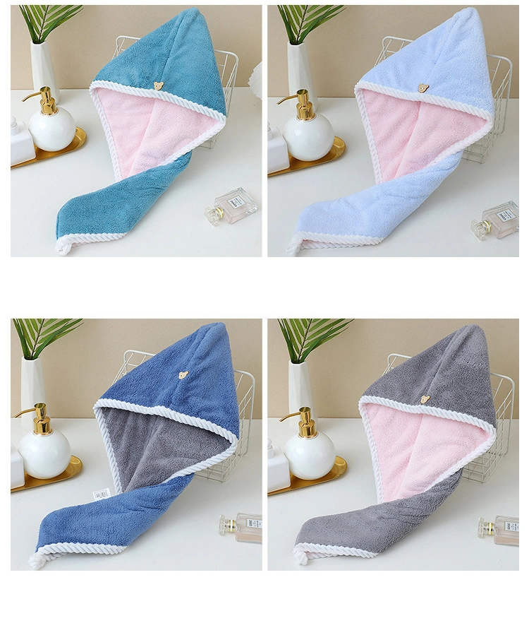 High Density Hair Dry Cap Coral Velvet Towel Thick Shower Turban Cloth