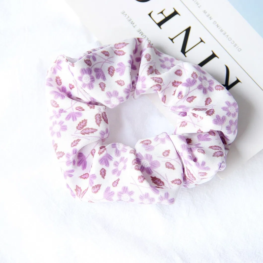 Ladies Ponytail Hair Accessories Spring Sweet Pastoral Color Ring Printed Headband