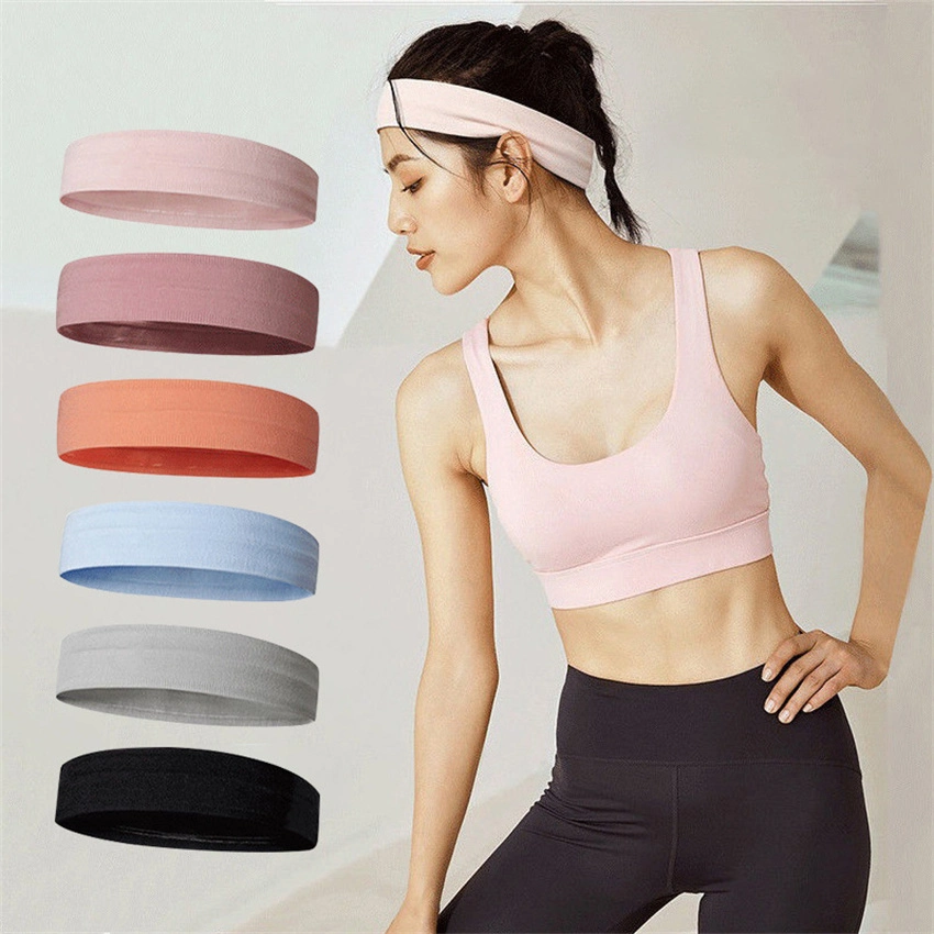 Custom Sports Hair Bands Running Fitness Yoga Basketball Headband Cotton Sweatband Knitted Wristband