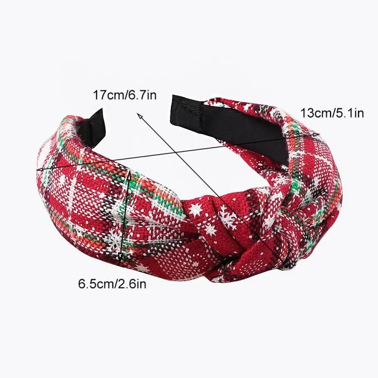 Winter Cloth Width Hair Band Christmas Party Hair Accessories Bowknot Christmas Headband for Women