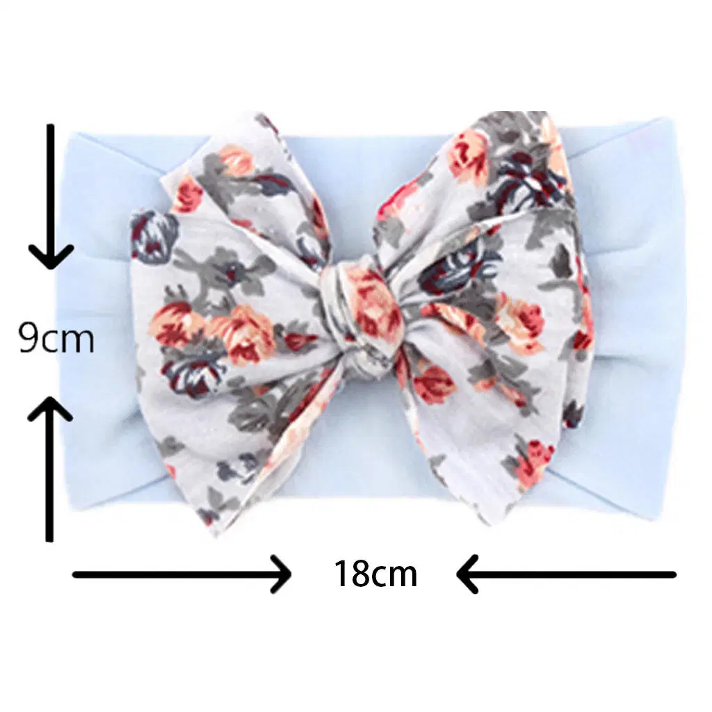 Wholesale Custom Toddler Baby Boutique Ribbon Hair Bows Big Bowknot Cheap Hair Accessories Bow Headband with Dots