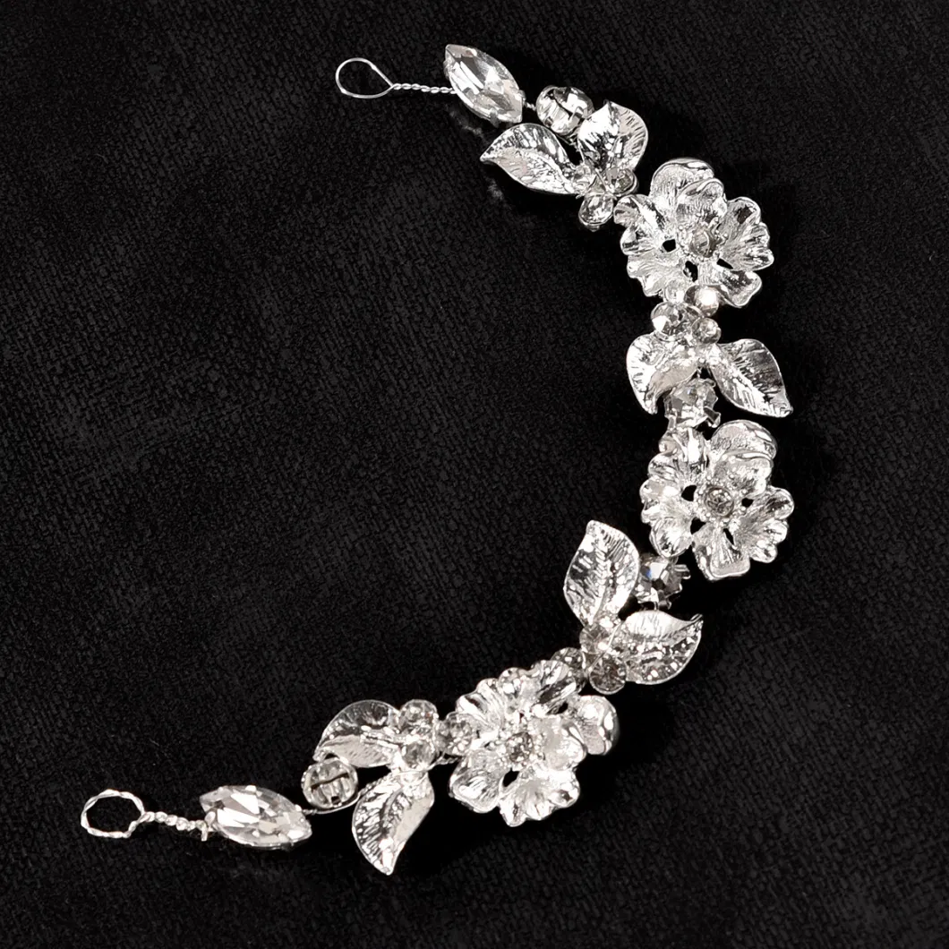 Crystal Flower Leaf Hair Hoop Alloy Headband