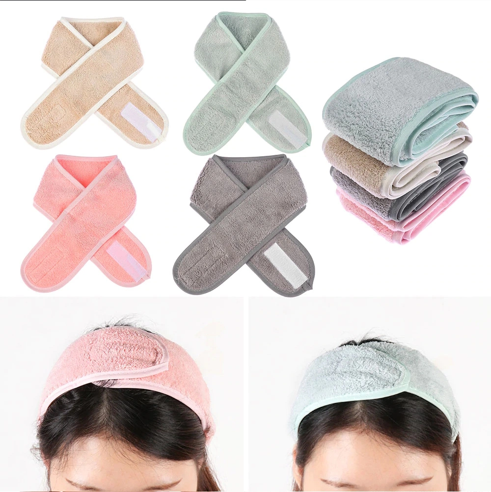 Factory Price Makeup Gym Sports Beauty SPA Massage Center Microfiber Face Washing Headbands 8.5*65cm