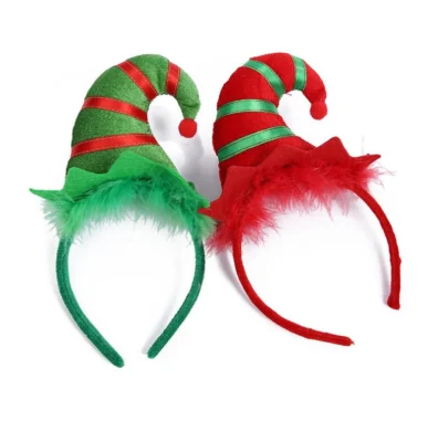 Bambini Babbo Natale Accessori capelli regali Babbo Natale LED Elf