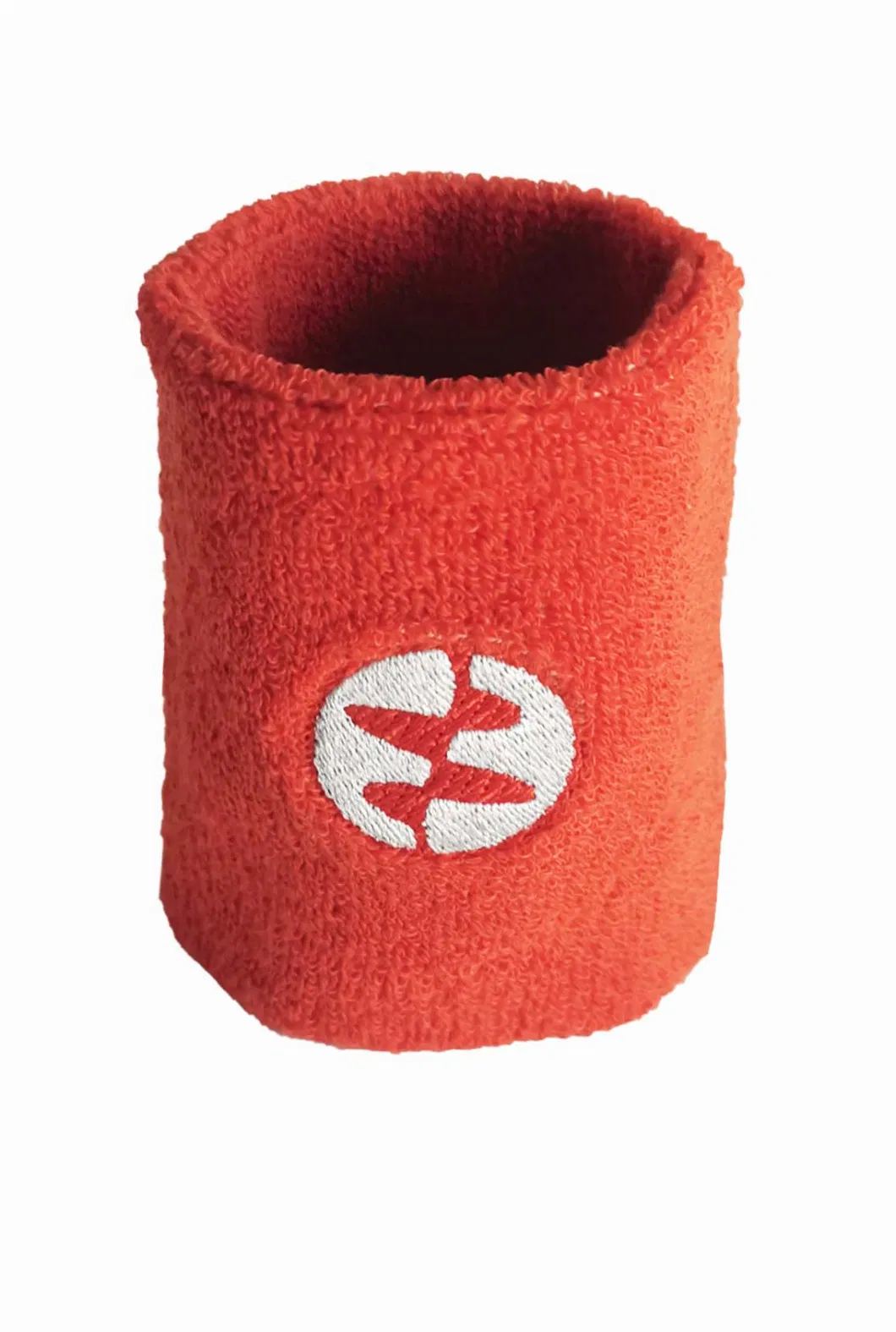 Unisex Fashion Embroidery Yoga Sport Cotton Plain Orange Sweatband Wristband