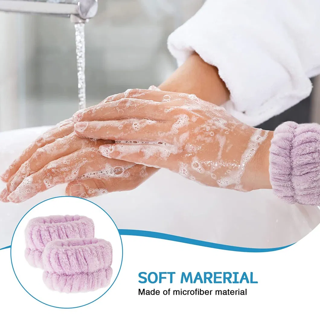 Korean Popular Coral Velvet Microfiber Wrist Towels Wrist Bands for Washing Face