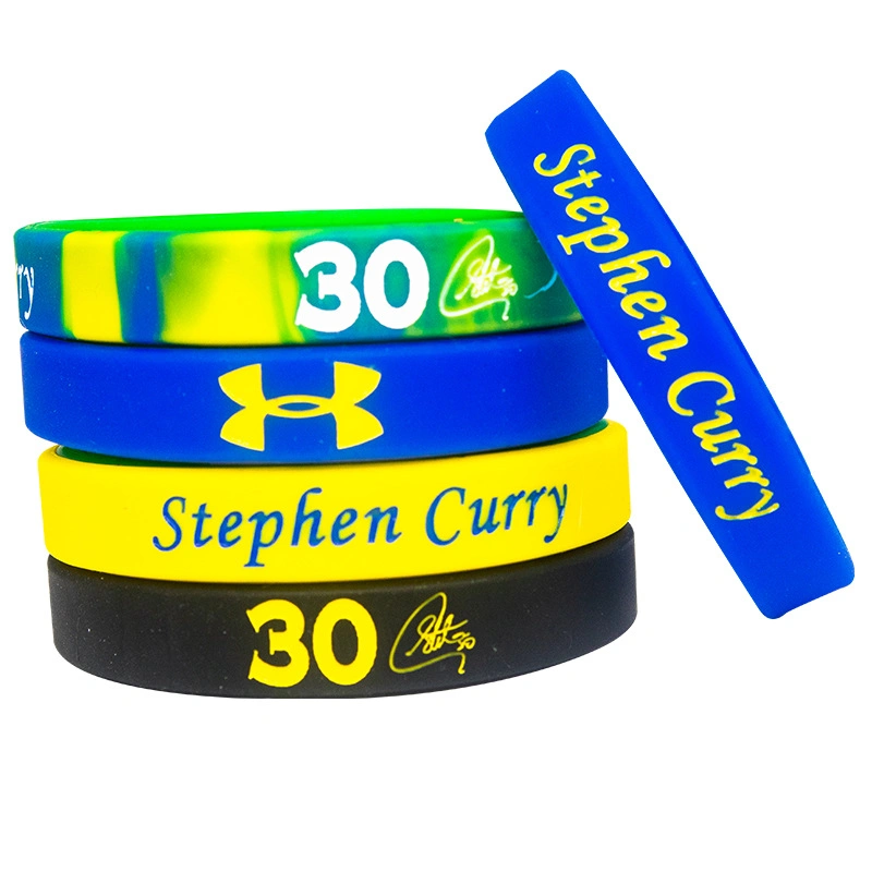 Kobe Bryant Custom Silicone Wristband Basketball Stars Sports Party One Inch Fat Wristband