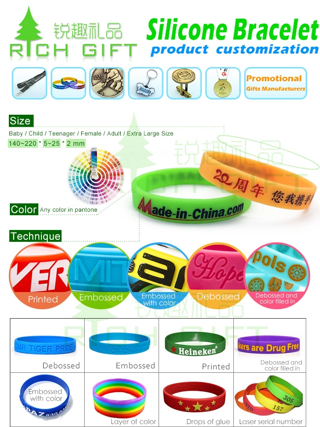 Custom Unisex Style Smart Silicone Wristband for Festival Fashion Gift