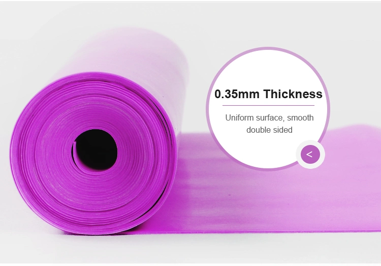 Gym Pink Purple Latex Flat Resistance Long Exercise Band