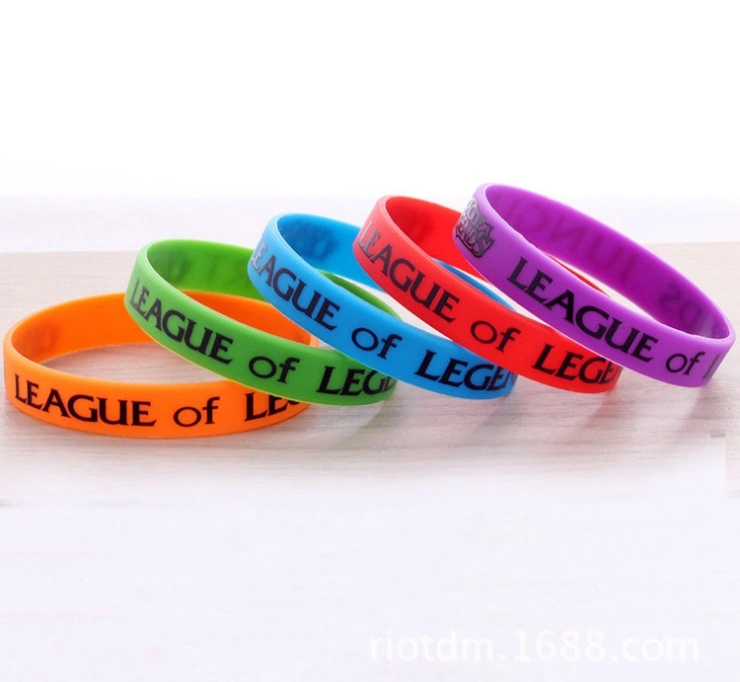 Hot Selling Silk Printing Logo Silicone Bracelet, Silicone Wristband