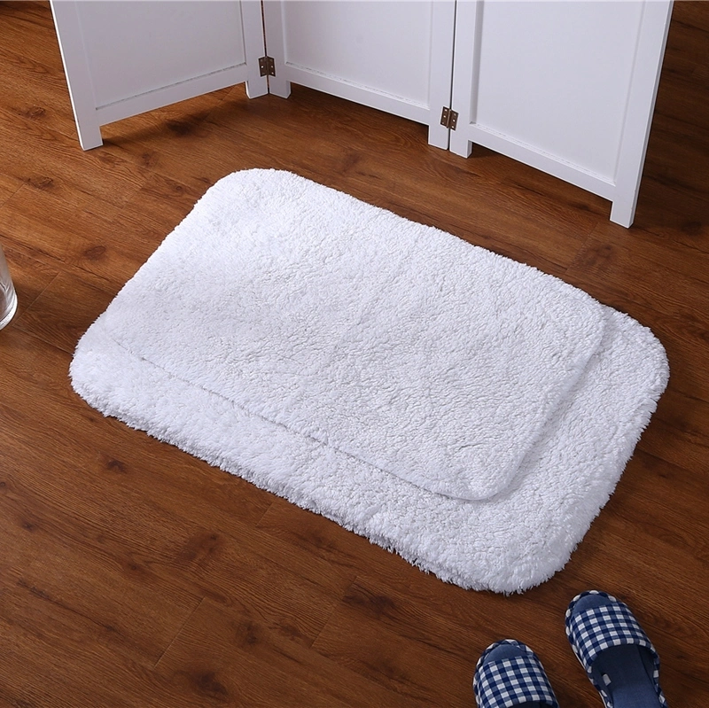 Wholesale Anti Slip Bathroom Set Cotton Terry Towel Bath Mat with Slipper Set for Hotel / Home