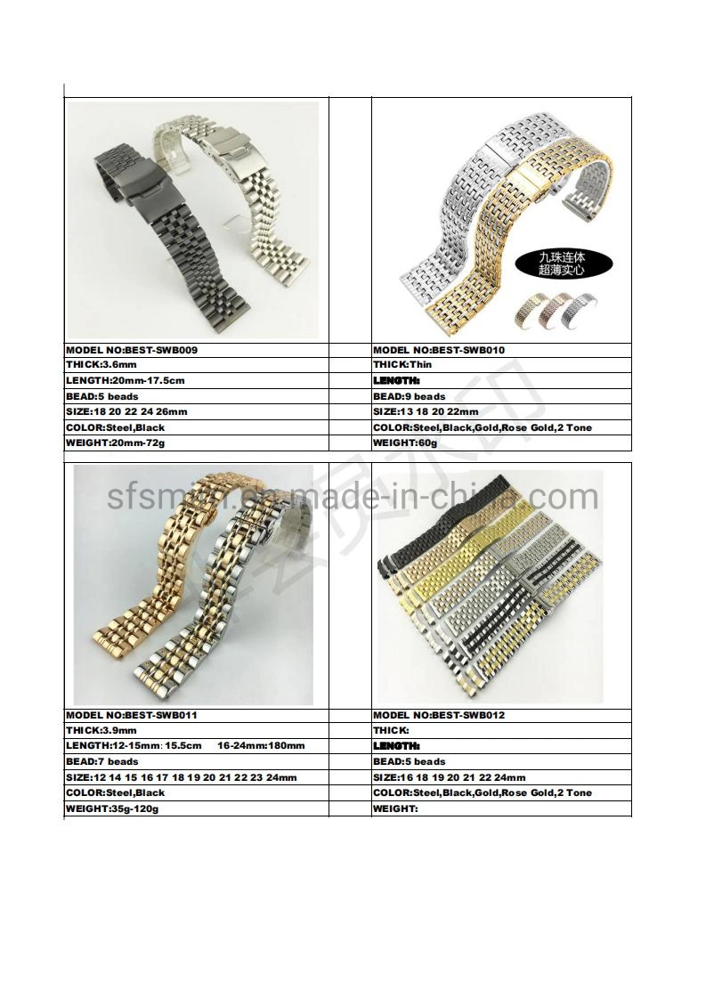 Silver, Matte Black Watch Band Best-Swb023